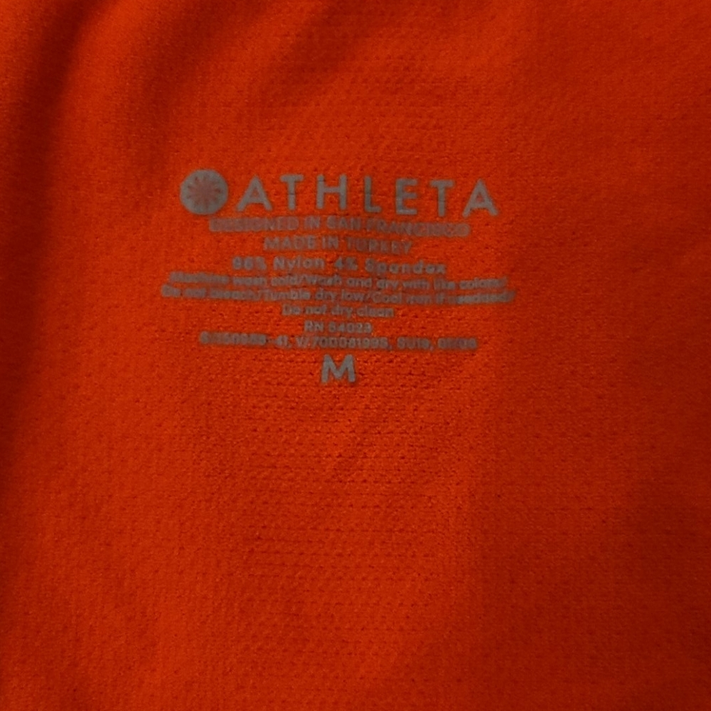 Athleta Orange Racerback Tank Size M - Picture 2 of 4